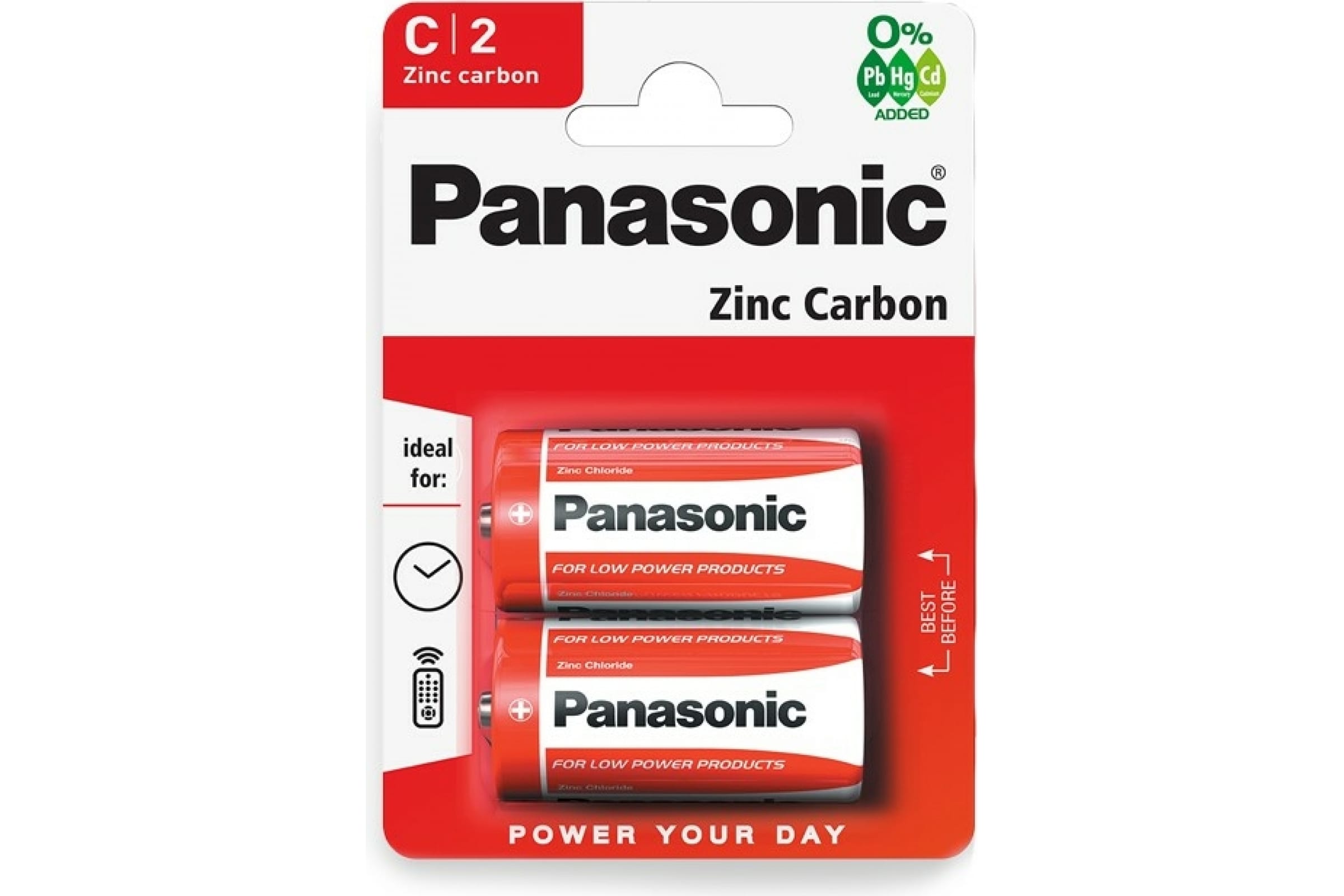 Элемент питания PANASONIC Zinc Carbon R14-2BL (C) 1.5V (распродажа) купить  в Сланцах по низкой цене в строительном магазине Элемент