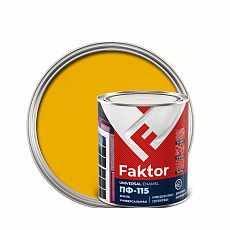 FAKTOR Эмаль ПФ-115 желтая 0,8 кг (14шт/уп)