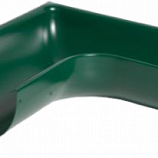 Угол желоба внешний, D125мм, металл, полимер, зеленый мох