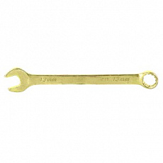 Ключ гаечный комбинированный, 13 мм, желтый цинк, Сибртех