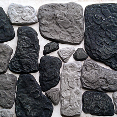 Камень искусственный "тауэр" темно-серый (1 м2 - в упаковке)