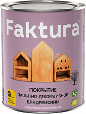 FAKTURA Покрытие для древесины тик, банка 0,7 л (6шт/уп)